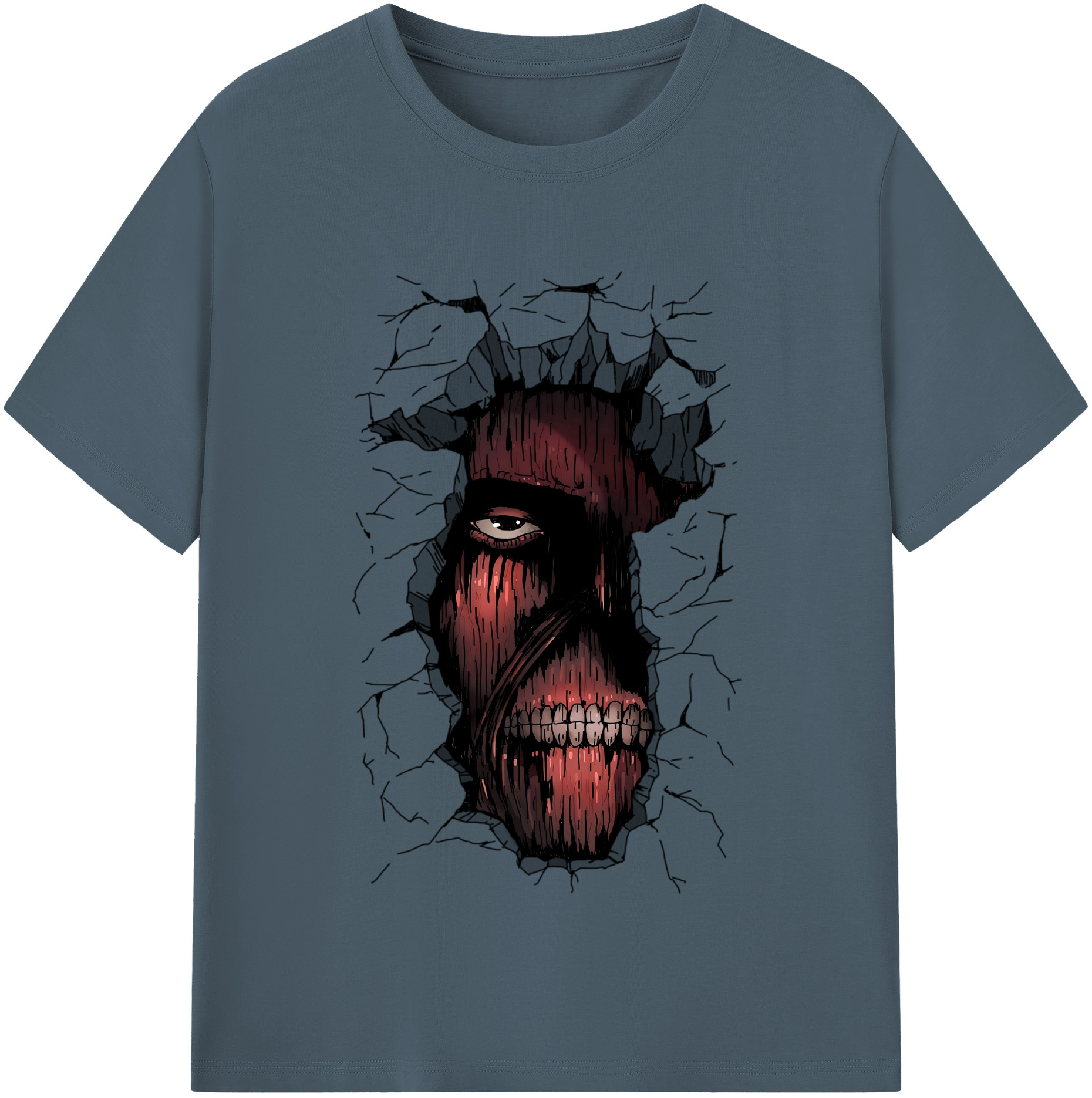 （画像用） 進撃の巨人 Attack on Titan 綿100％半袖Tシャツ（フロントプリント）